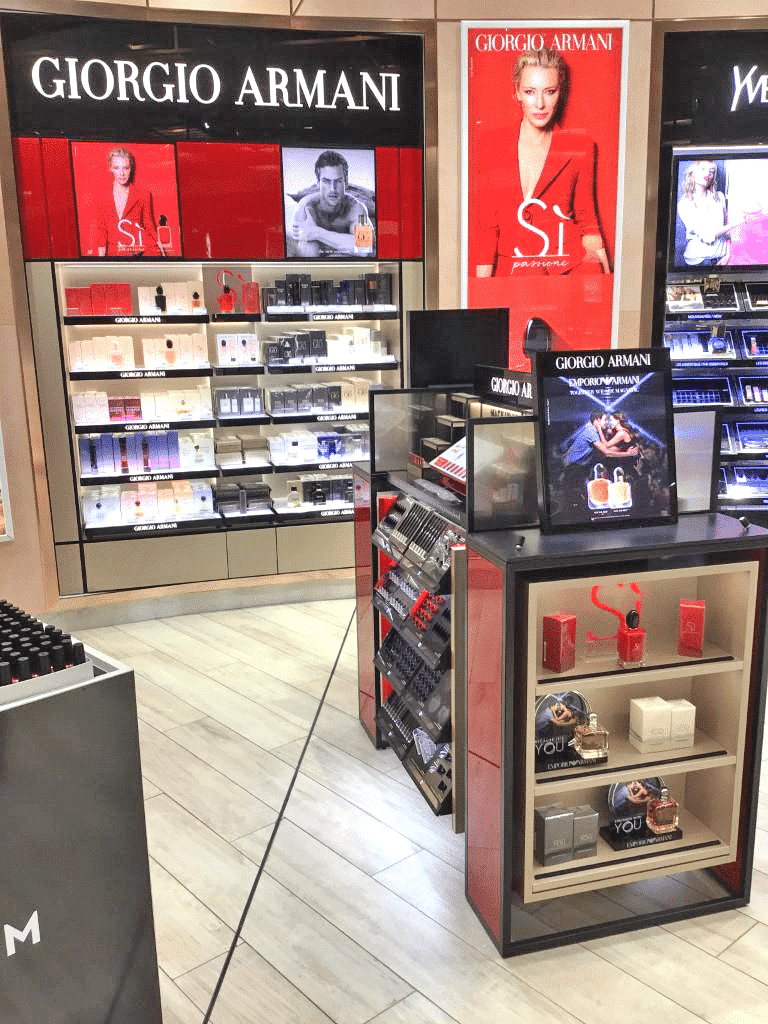 Shop in Shop fitting Giorgio Armani Airport Toulouse