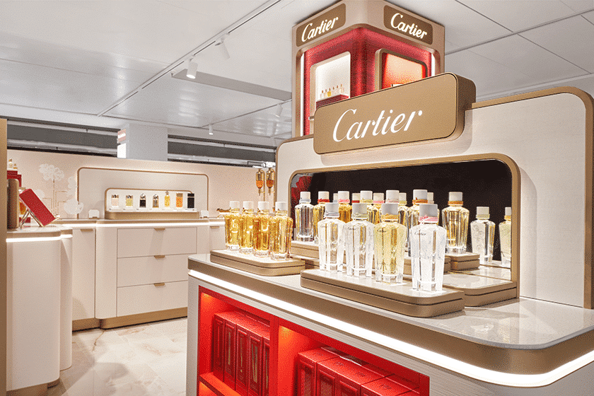 detailled furniture for luxury cartier shop