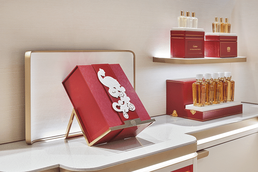 luxury shop furniture for cartier in madrid