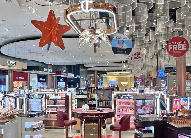 Charlotte Tilbury shop by MOprojects at Istanbul airport